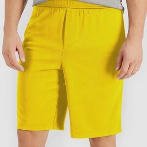 ID Ideology Mens Yellow Adjustable Stretch Waist Mesh Break Shorts Size L